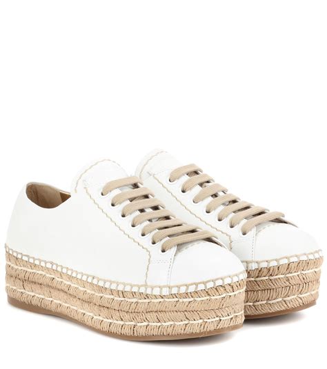 prada platform espadrille sneaker|prada espadrilles sale.